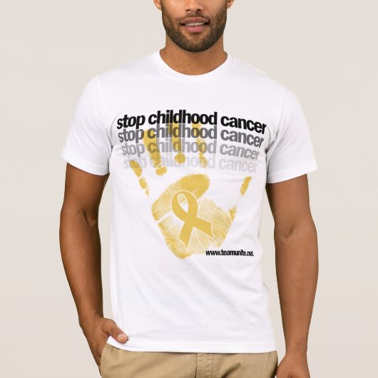 Stop kinderkanker t-shirt (Voorkant)