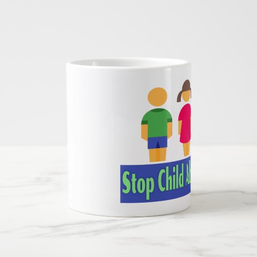 Stop kindermisbruik - Jumbo-Mok Grote Koffiekop (Voorkant)