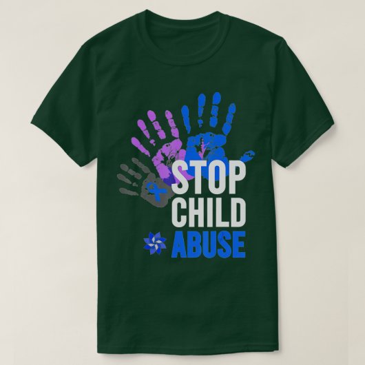 Stop kindermisbruik - kindermisbruik, stoppen met t-shirt (Design voorkant)
