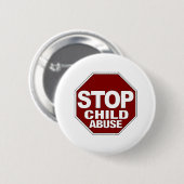 Stop kindermisbruik ronde button 5,7 cm (Voorkant /achterkant)