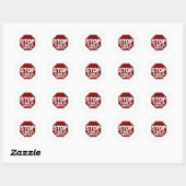 Stop kindermisbruik ronde sticker (Vel)