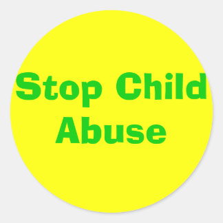 Stop kindermisbruik ronde sticker