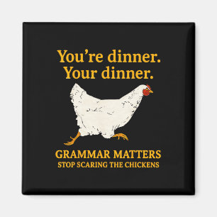 Stop Kippen Bang Maken Grammatica Humor Voor Engel Magneet