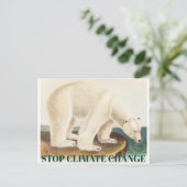 Stop klimaatverandering bedreigd Arctisch Polair B Briefkaart (Staand voorkant)