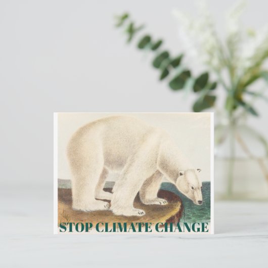 Stop klimaatverandering bedreigd Arctisch Polair B Briefkaart (Staand voorkant)