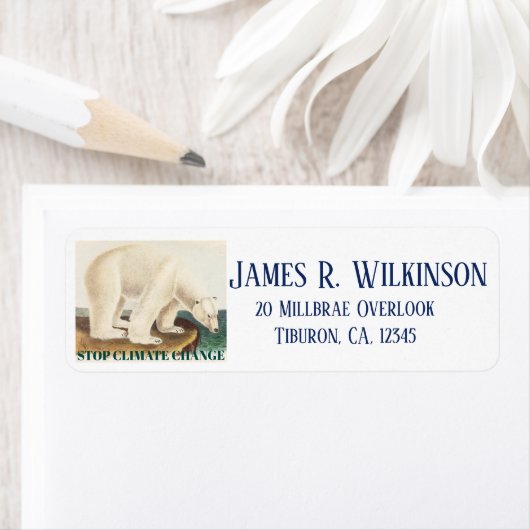 Stop klimaatverandering bedreigd Arctisch Polair B Etiket (Insitu)