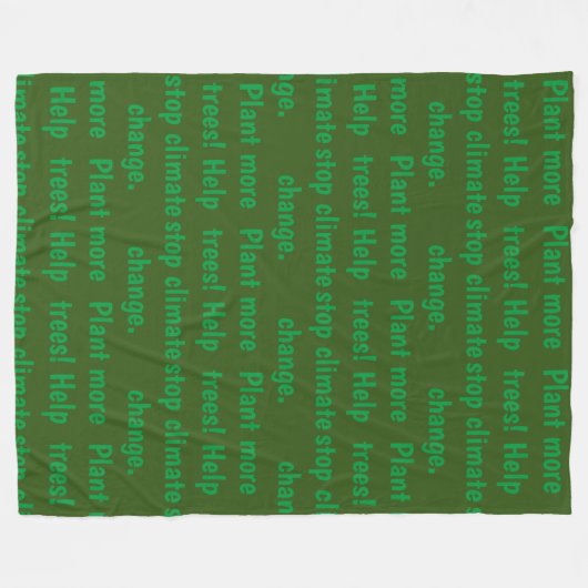 Stop klimaatverandering Blanket Fleece Deken (Voorkant (Horizontaal))