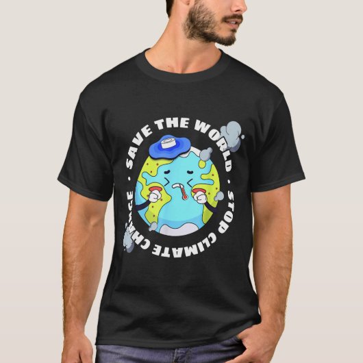 Stop klimaatverandering Red de wereld T-shirt (Voorkant)