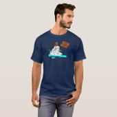 Stop klimaatverandering Snowman T-shirt (Voorkant volledig)