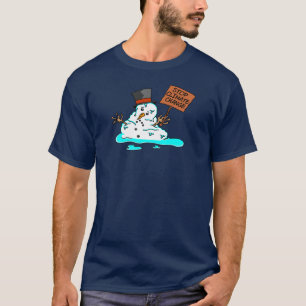 Stop klimaatverandering Snowman T-shirt