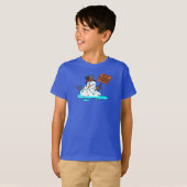 Stop klimaatverandering Snowman T-shirt (Voorkant volledig)
