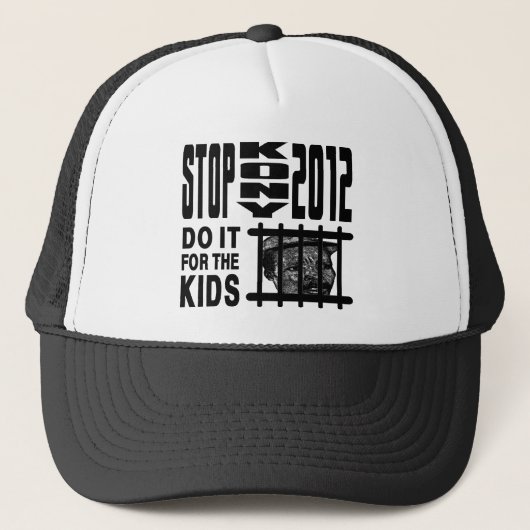 Stop Kony 2012 - Doe het voor de KINDEREN Trucker Pet (Voorkant)