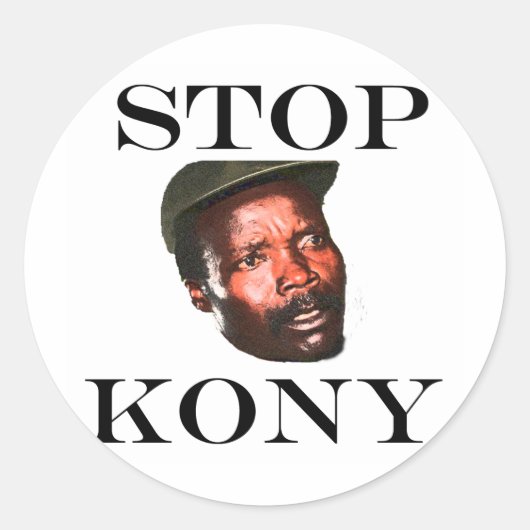 STOP KONY 2012 RONDE STICKER (Voorkant)
