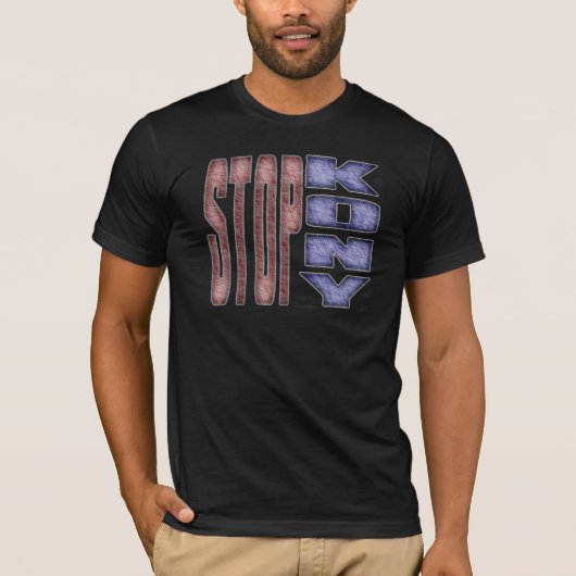 STOP KONY - Kinder Crayon gekleurd design T-shirt (Voorkant)