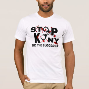 Stop Kony. Stop het bloedvergieten. T-shirt