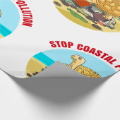 Stop Kustvervuiling Zee Schildpad Milieu Cadeaupapier