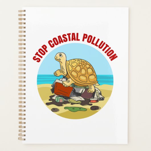Stop Kustvervuiling Zee Schildpad Milieu Planner (Voorkant)