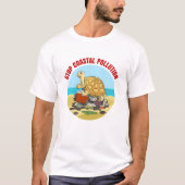 Stop Kustvervuiling Zee Schildpad Milieu T-shirt (Voorkant)