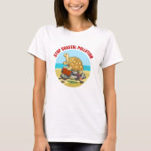 Stop Kustvervuiling Zee Schildpad Milieu T-shirt (Voorkant)
