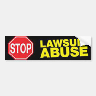 Stop Lawsuit Misuse Bumpersticker