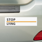 Stop Liggende verlenger (op wit) Bumpersticker (Op auto)