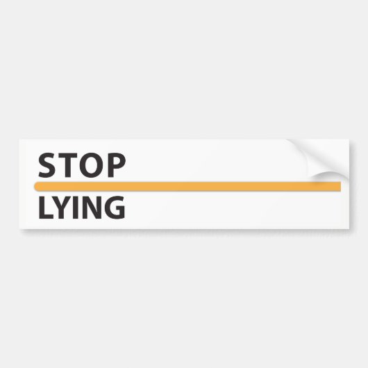 Stop Liggende verlenger (op wit) Bumpersticker (Voorkant)