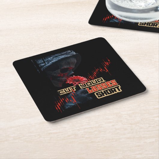 Stop loss | Motivation | Fantasy trade Design Kartonnen Onderzetters (Schuin)