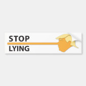 Stop Lying (op wit) Bumpersticker (Voorkant)