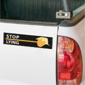 Stop Lying (op zwart) Bumpersticker (Op Truck)