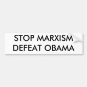 STOP MARXISMDEFEAT OBAMA BUMPERSTICKER (Voorkant)