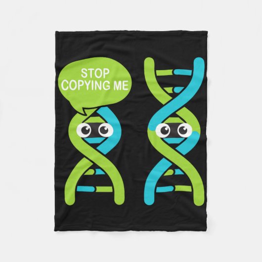Stop Me Na Te Kopiëren Funny Science Pun Dna Grapp Fleece Deken (Voorkant)