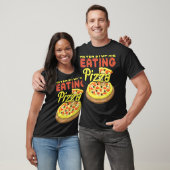 Stop me nooit met pizza eten t-shirt (Unisex)