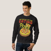 Stop me nooit met pizza eten trui (Voorkant volledig)