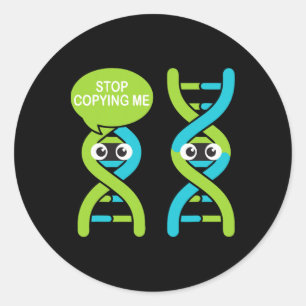 Stop Me Te Kopiëren Funny Science Pun Dna Grappige Ronde Sticker