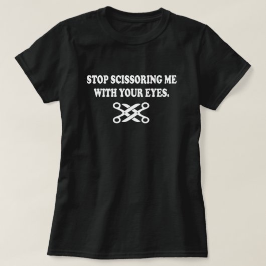 STOP ME TE SCHERMEN MET JE OGEN T-SHIRT (Design voorkant)