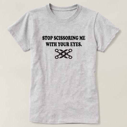 STOP ME TE SCHERMEN MET JE OGEN T-SHIRT (Design voorkant)