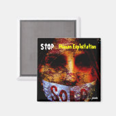 Stop menselijke uitbuiting magneet (Voorkant / Achterkant)