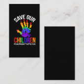 Stop mensenhandel bespaart onze kinderbewustzijn visitekaartje (Voorkant / Achterkant)