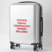 STOP MENSENHANDEL Hankamer Artjunkhaus COMIC Sticker (Koffer)