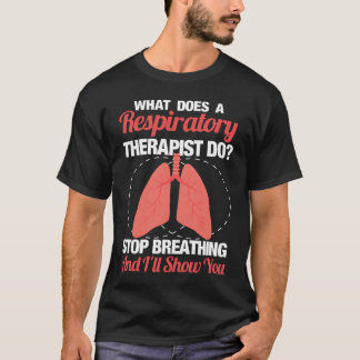 Stop met ademhalen en ik laat mijn ademhalings-ss  t-shirt
