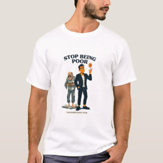 Stop met arm zijn - Bitcoin T-Shirt