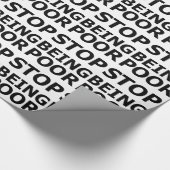 Stop met arm zijn cadeaupapier (Hoek)