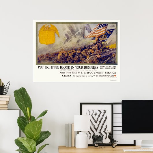 Stop met bloed in je bedrijf poster (Thuiskantoor)