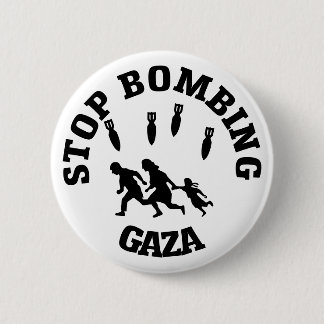 Stop met bombarderen Gaza Ronde Button 5,7 Cm