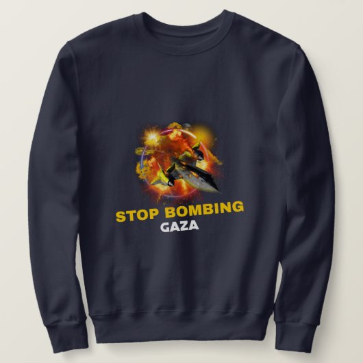 Stop met bombarderen genocide Gaza Trui (Design voorkant)