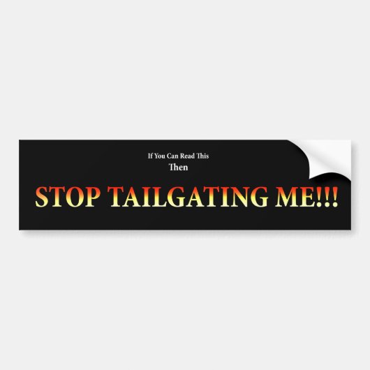 Stop met bumperkleven! bumpersticker (Voorkant)