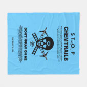 Stop met Chemtrails - Spray niet op me! Fleece Deken (Voorkant (Horizontaal))