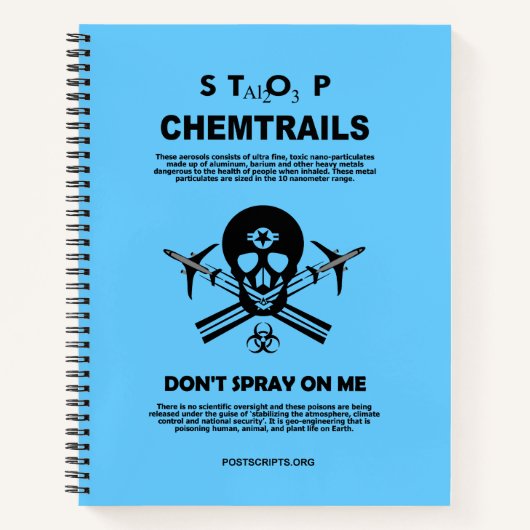 Stop met Chemtrails - Spray niet op me! Notitieboek (Voorkant)