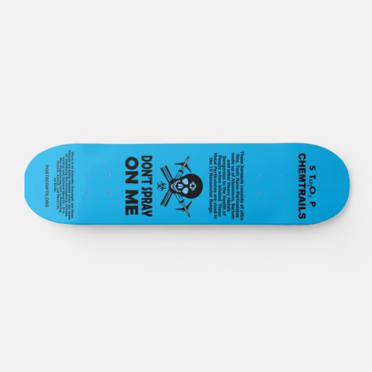 Stop met Chemtrails - Spray niet op me! Persoonlijk Skateboard (Horizontaal)