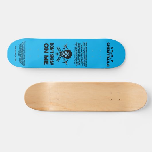 Stop met Chemtrails - Spray niet op me! Persoonlijk Skateboard (Horizontaal)